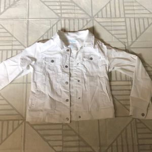 Girls White jean jacket